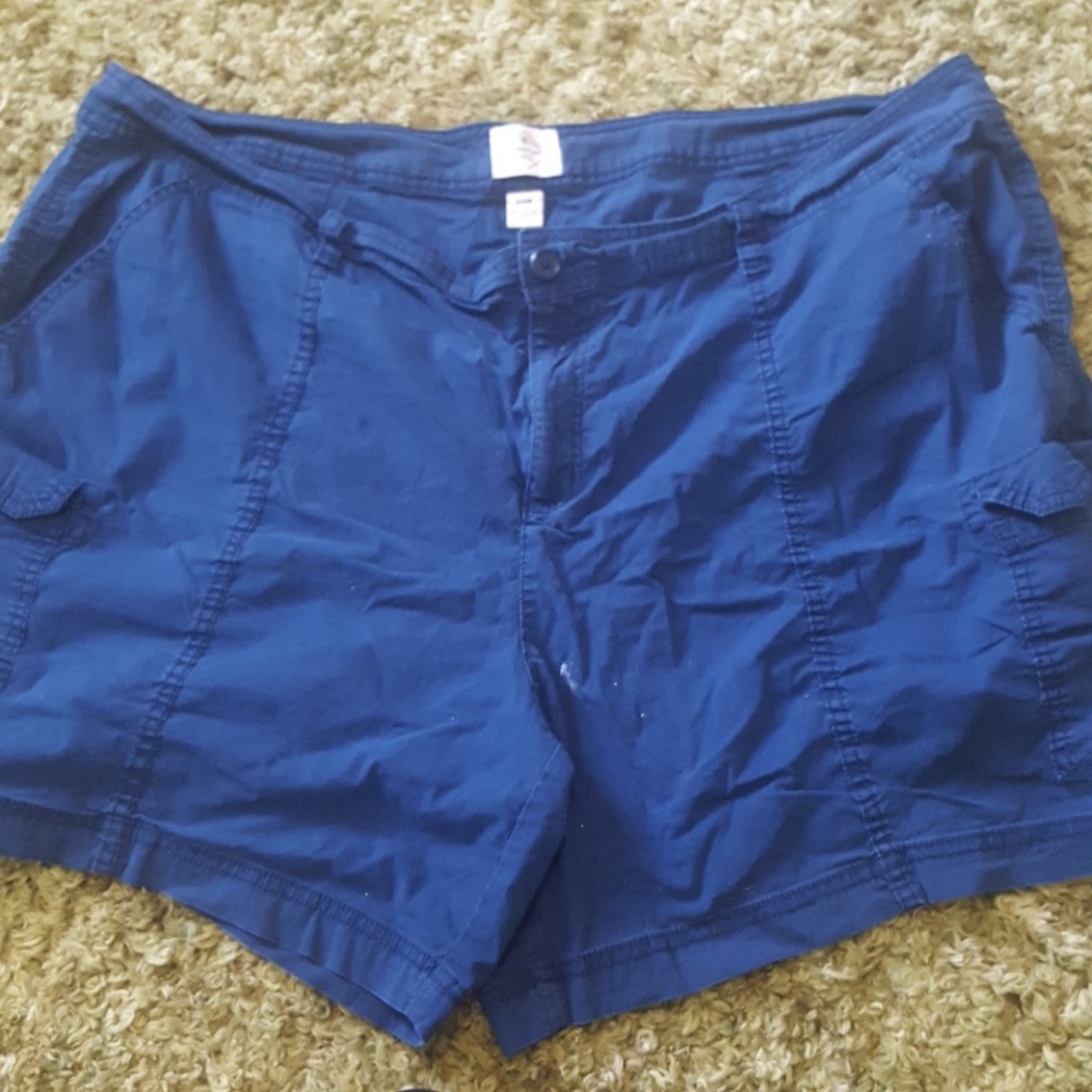 Blue cargo shorts